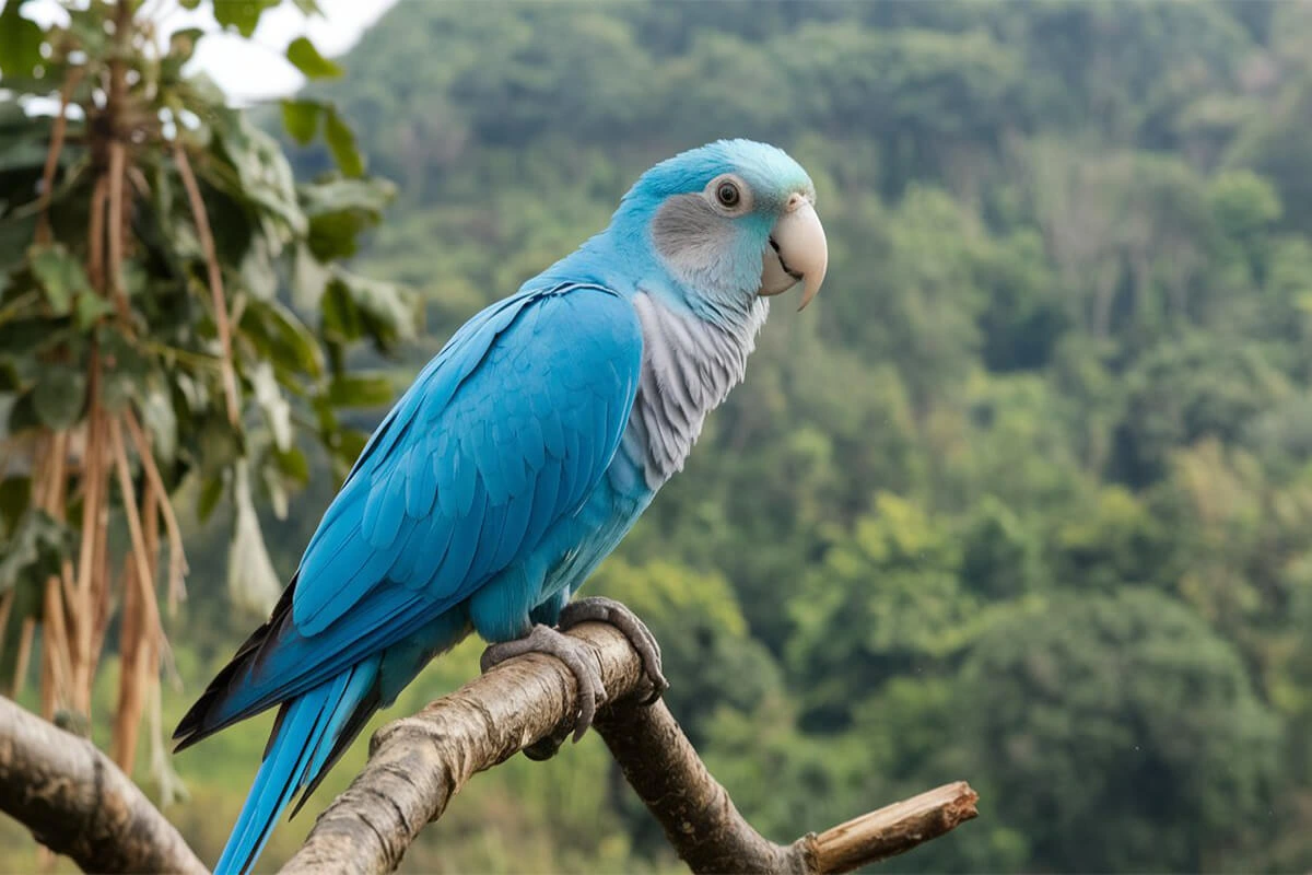 Blue Quaker Parrot in its habitat