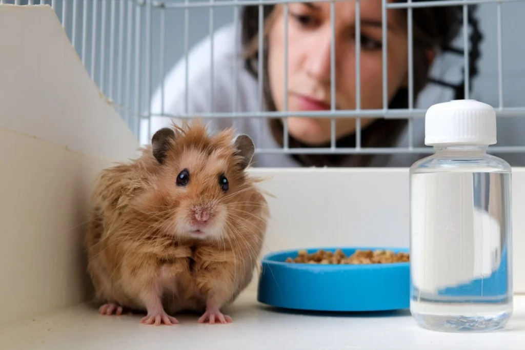 Brown Hamster staring at viewer